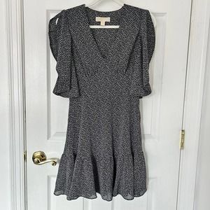 XS Black/White A Line Dress Michael Kors